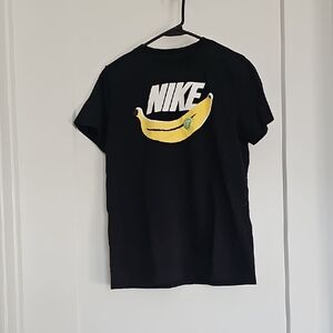 Nike Black Tee with Banana Graphic